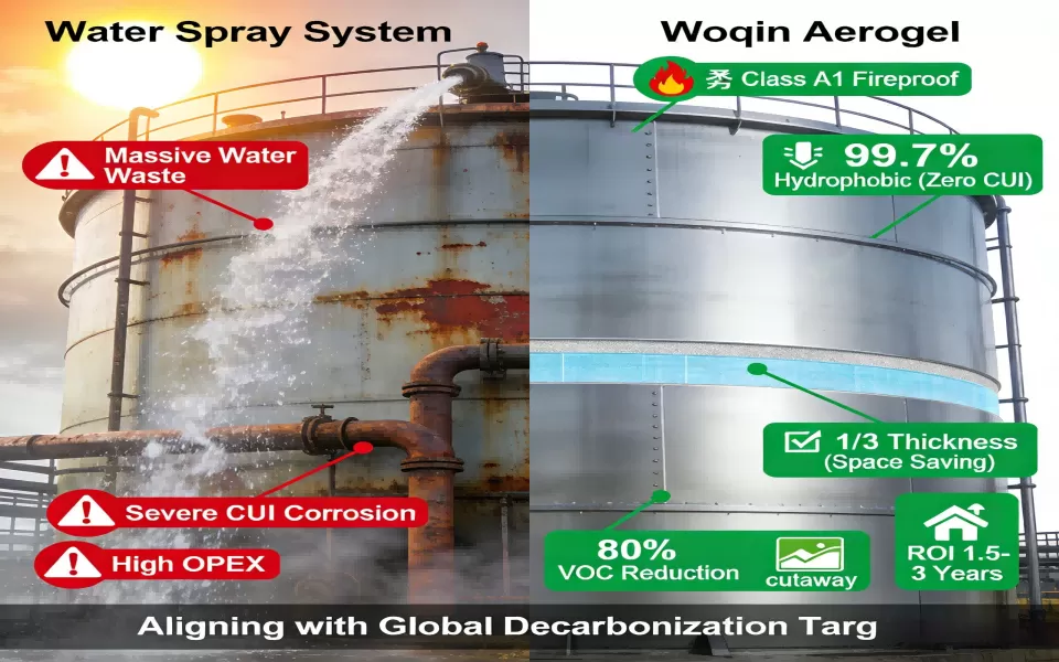 From Active Cooling to Passive Insulation: How Aerogel Eliminates Water Spray Systems on Storage Tanks