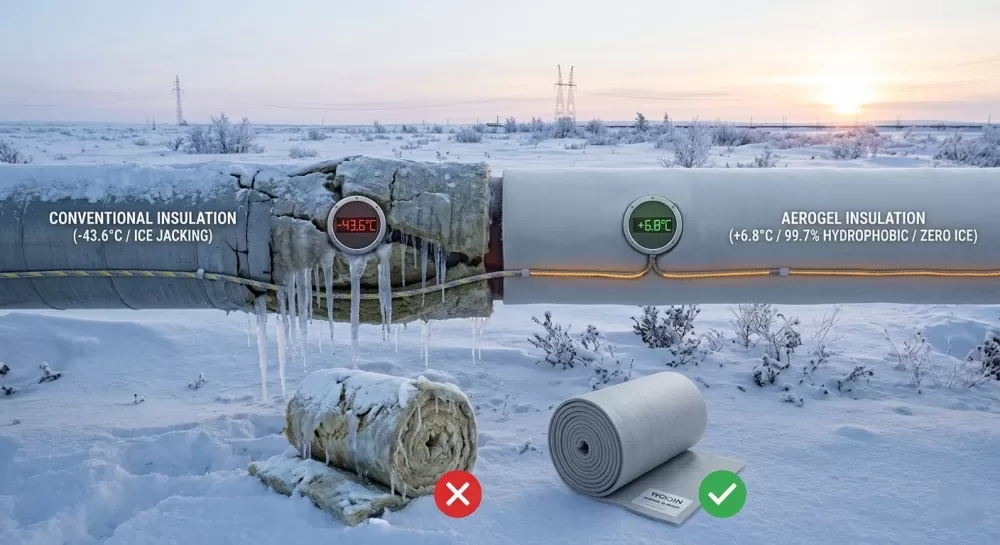 Winterization Perfected: Defeating Ice Jacking & Heat Trace Failures with Aerogel in Extreme Cold (-50°C)