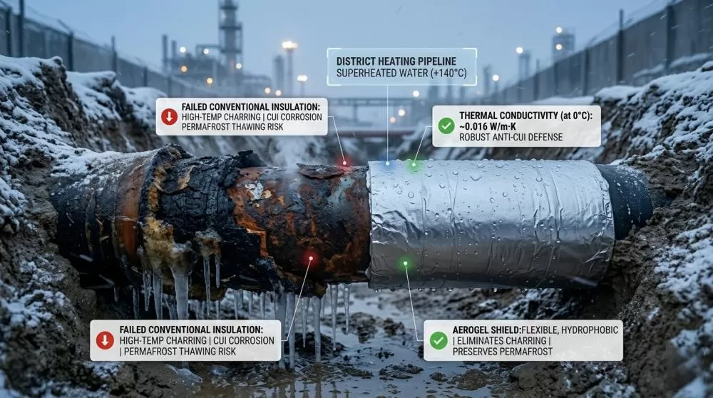 Revolutionizing District Heating: Aerogel Pipe Insulation for Extreme Winter Networks
