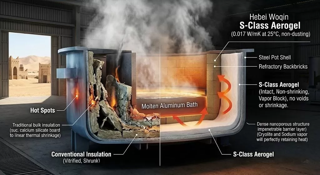 Defeat 800°C & Sodium Vapor: S-Class Aerogel for Middle East Aluminum Smelters