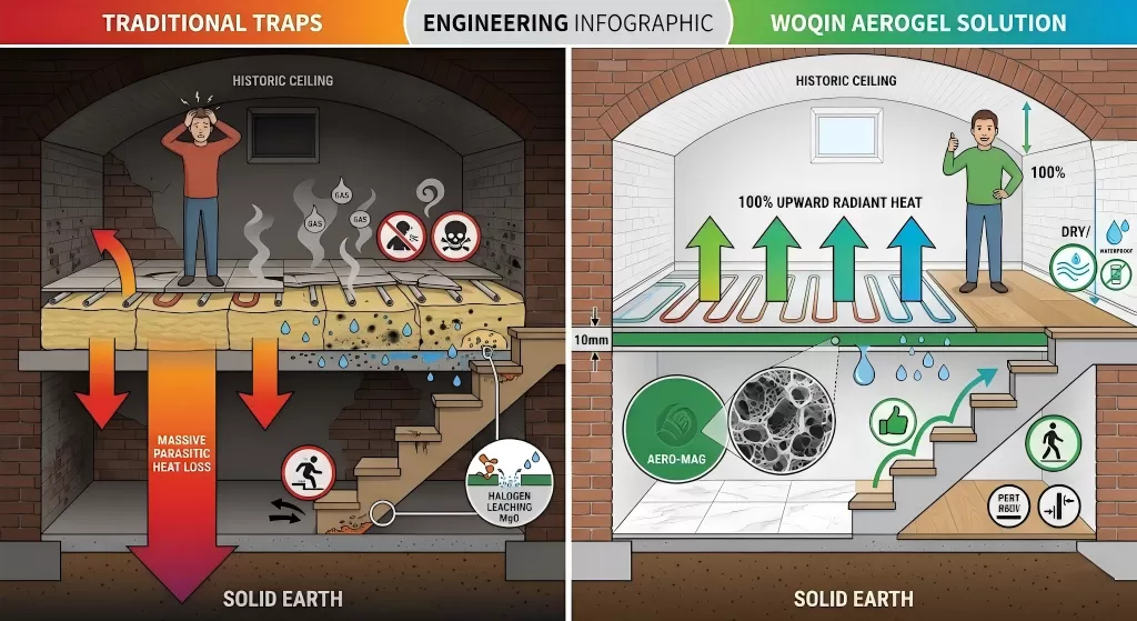 Underfloor Heating (UFH) and Basement Conversions: Achieving Max Efficiency with 10mm Aerogel MgO Boards