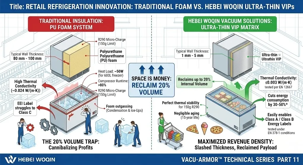 Maximizing Retail Space: Ultra-Thin VIPs for Commercial Refrigerators in European Supermarkets