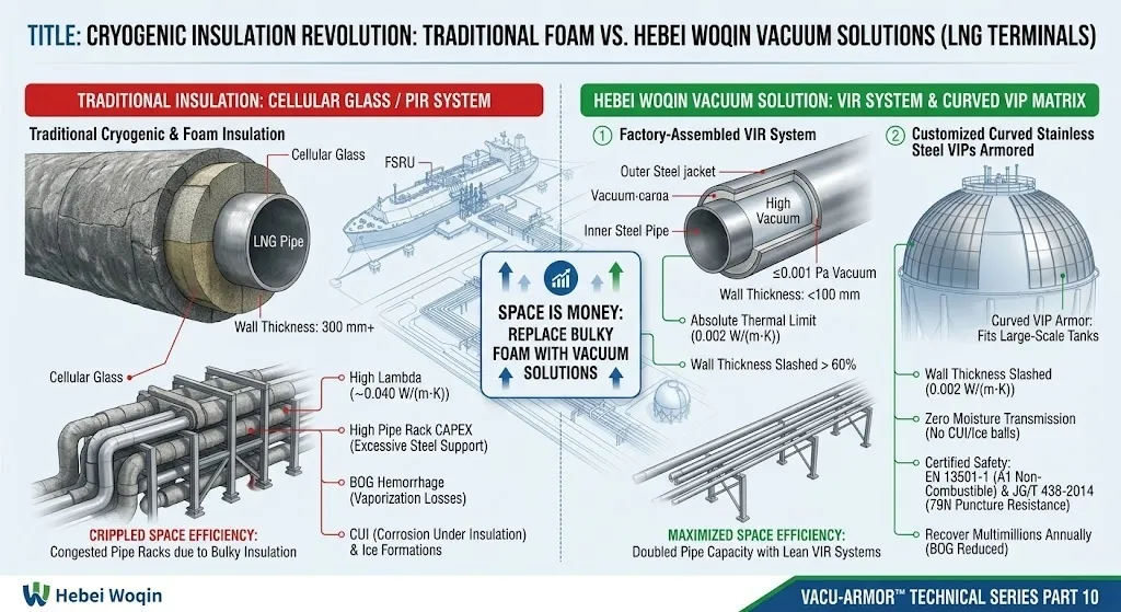 Cryogenic Insulation in Europe: Applying VIR Systems and Curved Stainless VIPs in LNG Terminals
