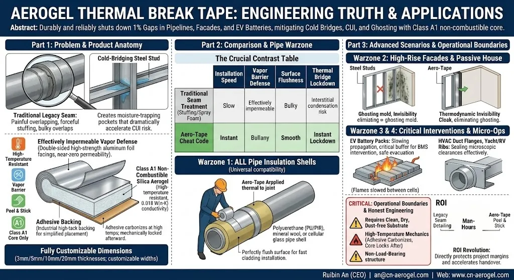 The Engineering "Cheat Code": Durably Sealing the "1% Gap" with Aerogel Thermal Break Tape