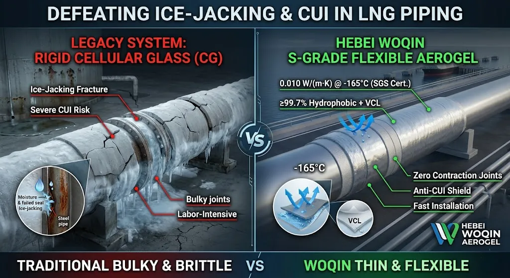 Beyond Cellular Glass: Defeating Ice-Jacking and CUI in LNG Piping with S-Grade Flexible Aerogel