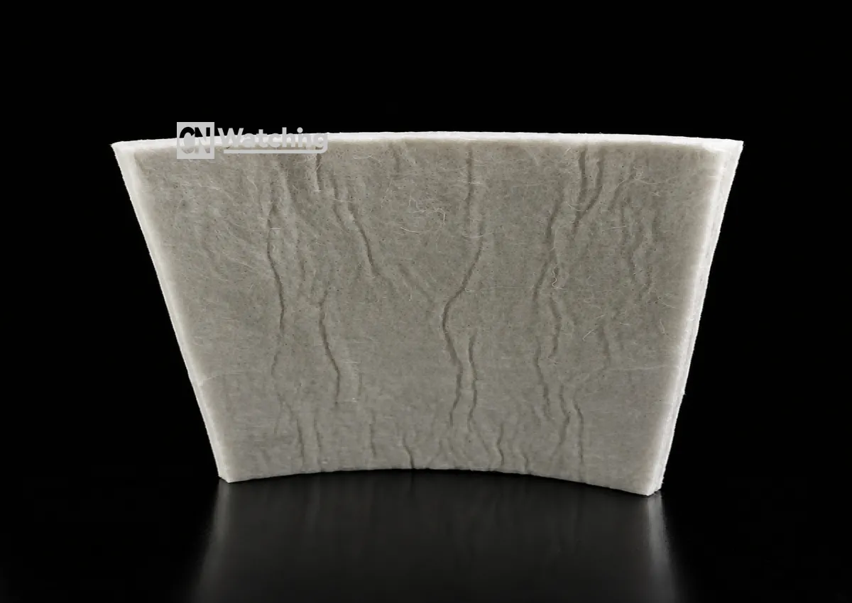 Detailed surface texture of the Woqin hydrophobic aerogel blanket, featuring an advanced nanoporous fiber matrix that effectively prevents corrosion under insulation (CUI).