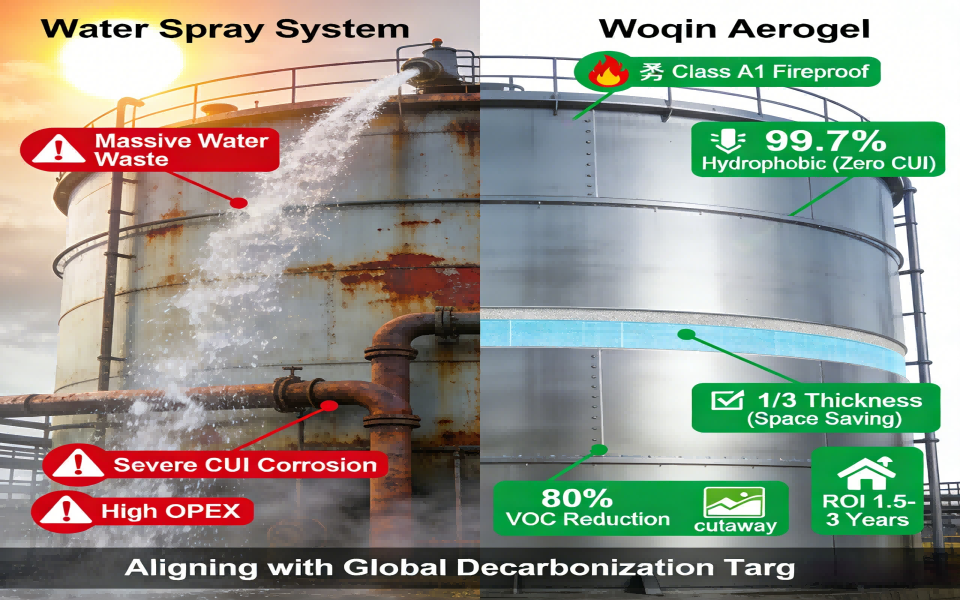 From Active Cooling to Passive Insulation: How Aerogel Eliminates Water Spray Systems on Storage Tanks