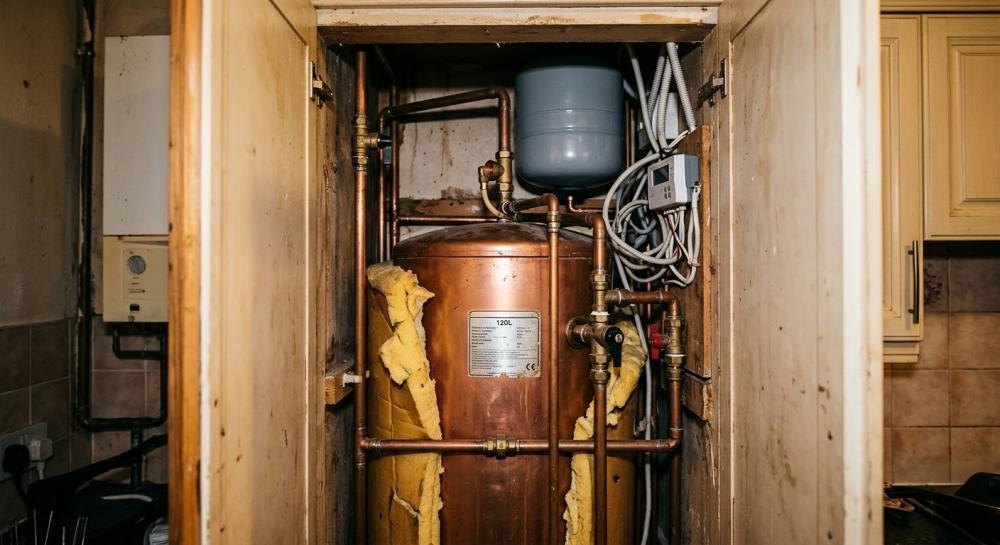 The "600mm Paradox": A System-Level Aerogel Solution for Europe's Domestic Hot Water Retrofit Crisis