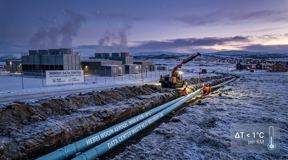 Capturing the Heat: Aerogel Insulation for Arctic Data Center District Heating Networks