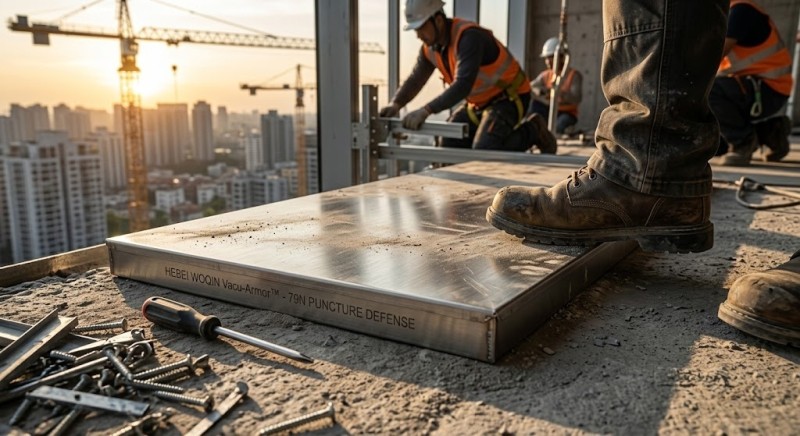 Hebei Woqin Vacu-Armor™ Site-Proof Insulation, 79N Puncture Defense Withstands Foot Traffic & Tool Impacts on Job Sites