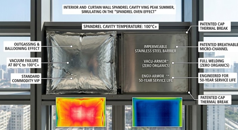 Vacu-Armor™ Stainless Steel VIP Survives 100°C Facade Cavities, Eliminates Vacuum Ballooning & Ensures 50-Year Thermal Stability