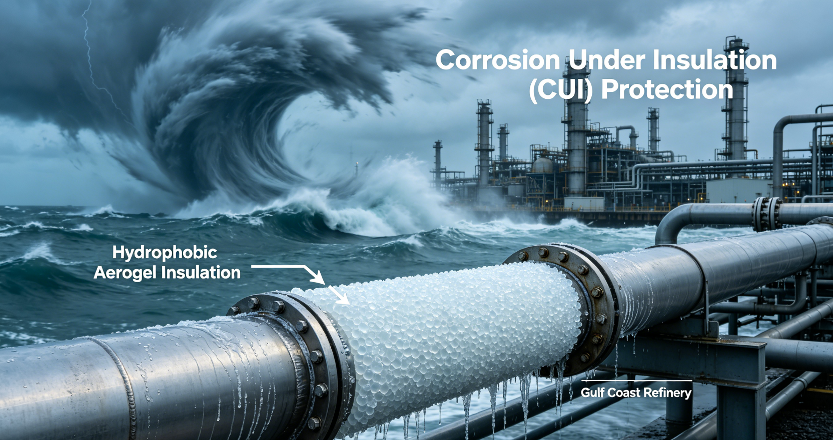 US Gulf Coast refinery CUI defense with 99.7% hydrophobic aerogel insulation