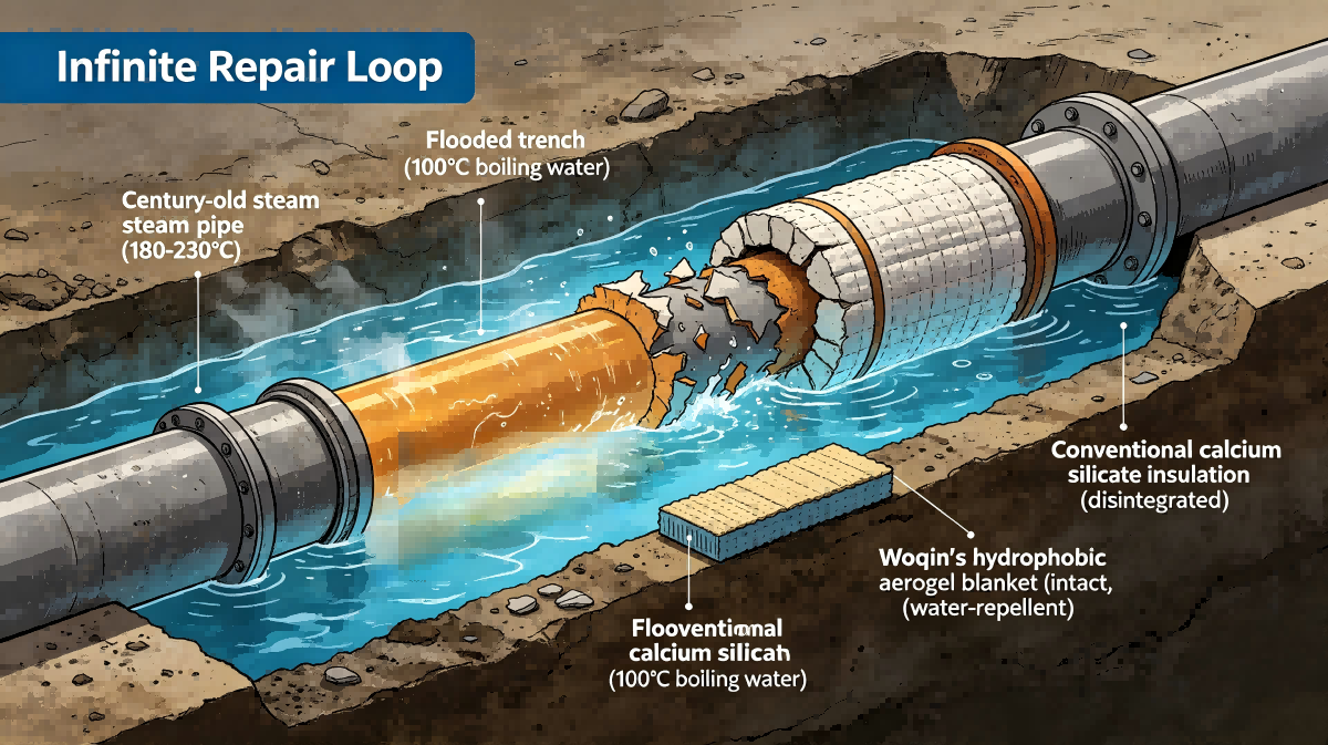 NYC Underground Steam Systems: Boiling-Water Resistant Aerogel