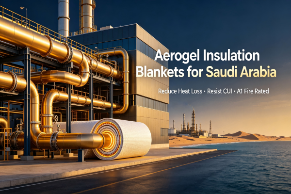 Woqin silica aerogel insulation blanket for Saudi Arabia oil & gas pipelines and commercial buildings, extreme heat and CUI resistant