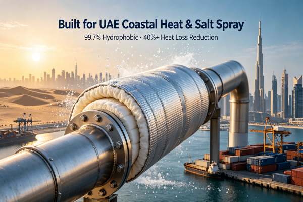 Woqin silica aerogel insulation blanket for UAE oil and gas pipelines, high temperature thermal performance and CUI corrosion protection for Abu Dhabi industrial facilities